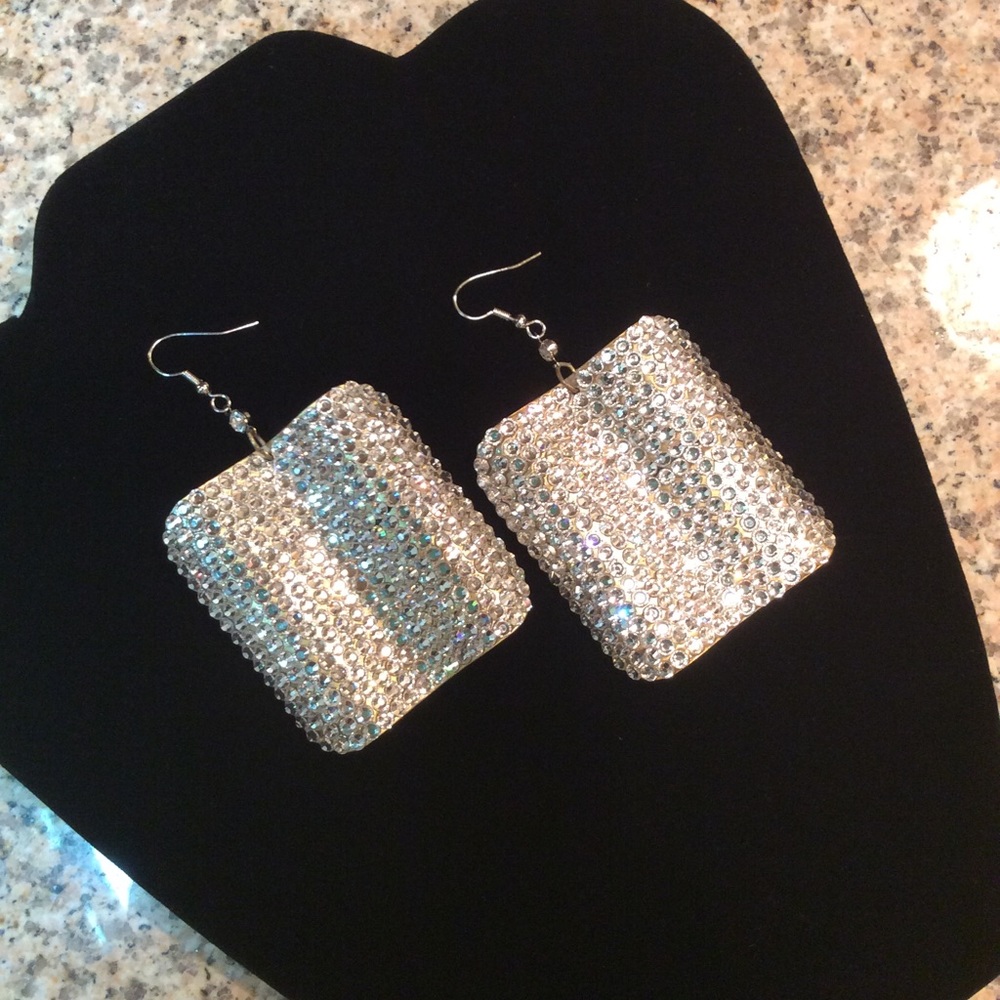 New Amazing Rhinestone 3” Earrings